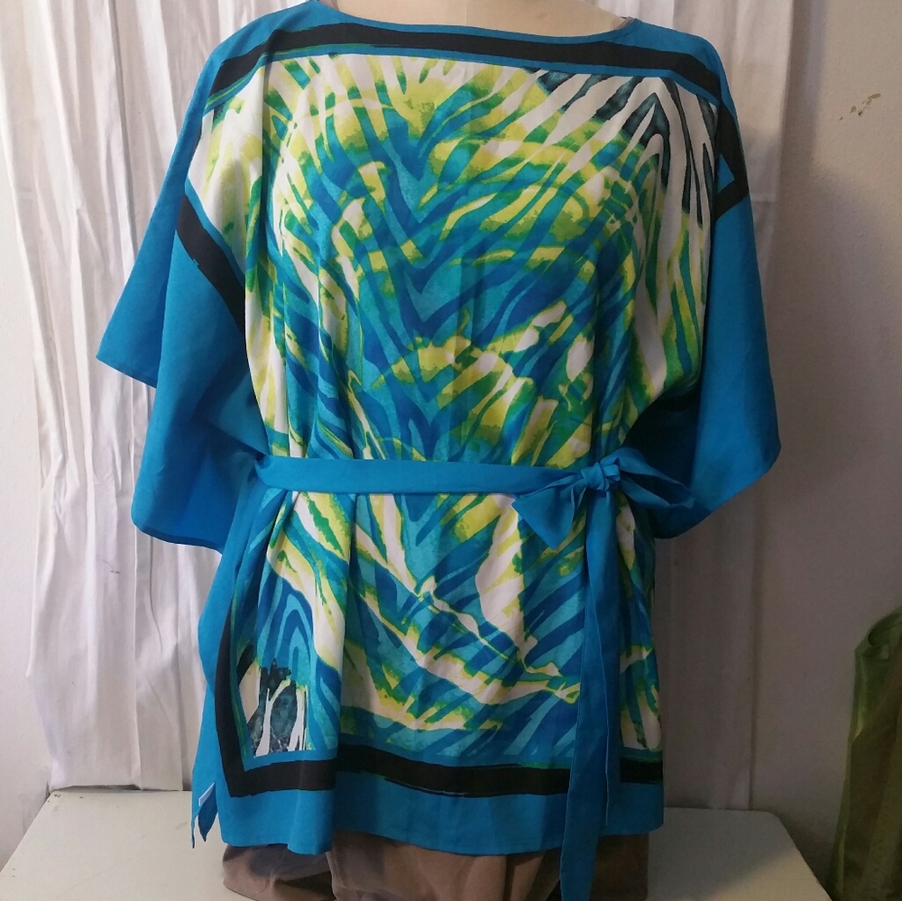 Scarf style shirt, 3x/4x